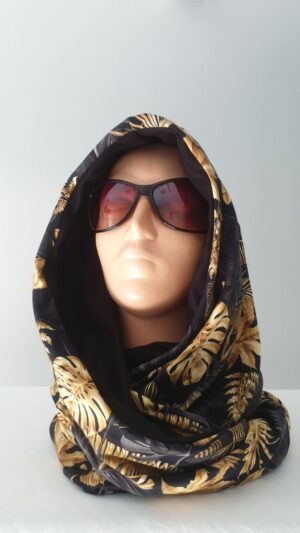 20191021_124738 Kapturokomin damski, złote liście, dwustronny (wzór nr 3)