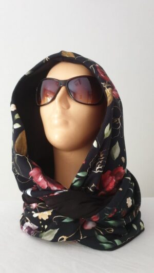 20191021_131710 Kapturokomin damski, wzór kwiatowy, dwustronny (wzór nr 4)