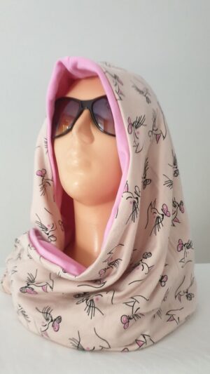 20191021_133947 Kapturokomin dziecięcy, wzór w kotki, dwustronny (wzór nr 10)