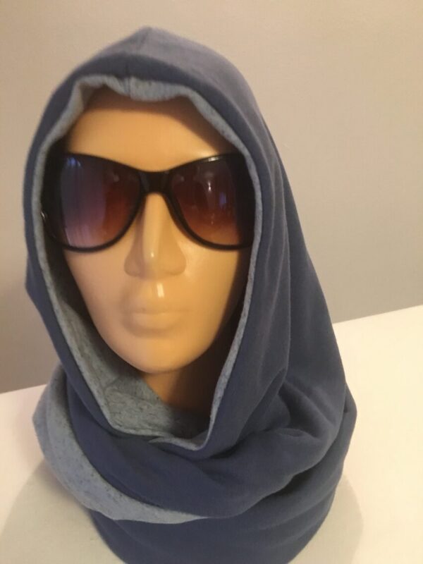 IMG_3658 Kapturokomin damski, denim-niebieski, dwustronny (wzór nr 19)