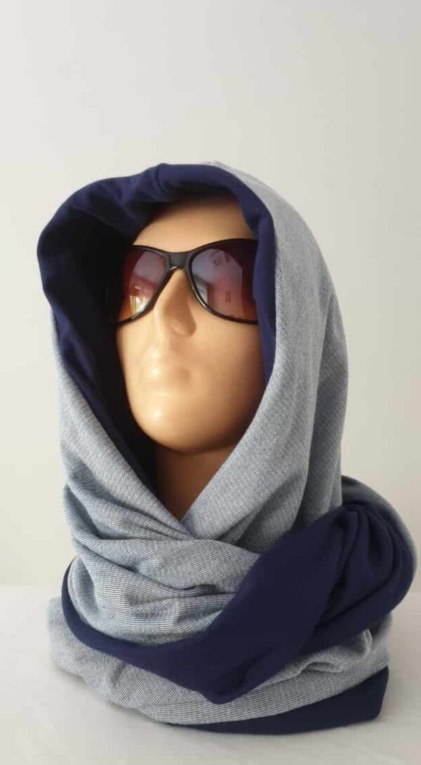 20191021_132100-min Kapturokomin damski, granatowo-niebieski z nitką lurex, dwustronny (wzór nr 24) (Kopia)